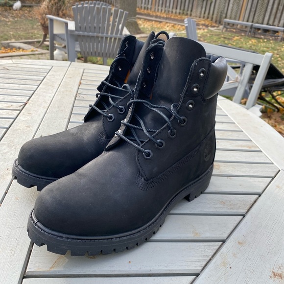 Black Timberland boots mens size 8.5 - Picture 2 of 10